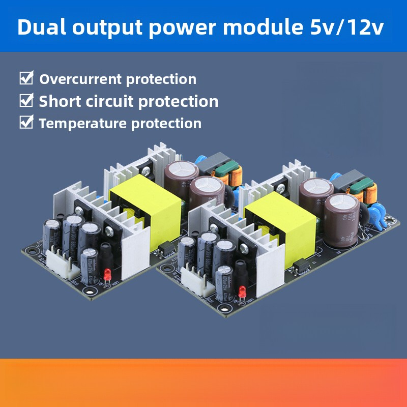 Smps Power Supply - Zasilacz impulsowy dwuwyjściowy 5V3A/12V3A izolowany, obniżający
