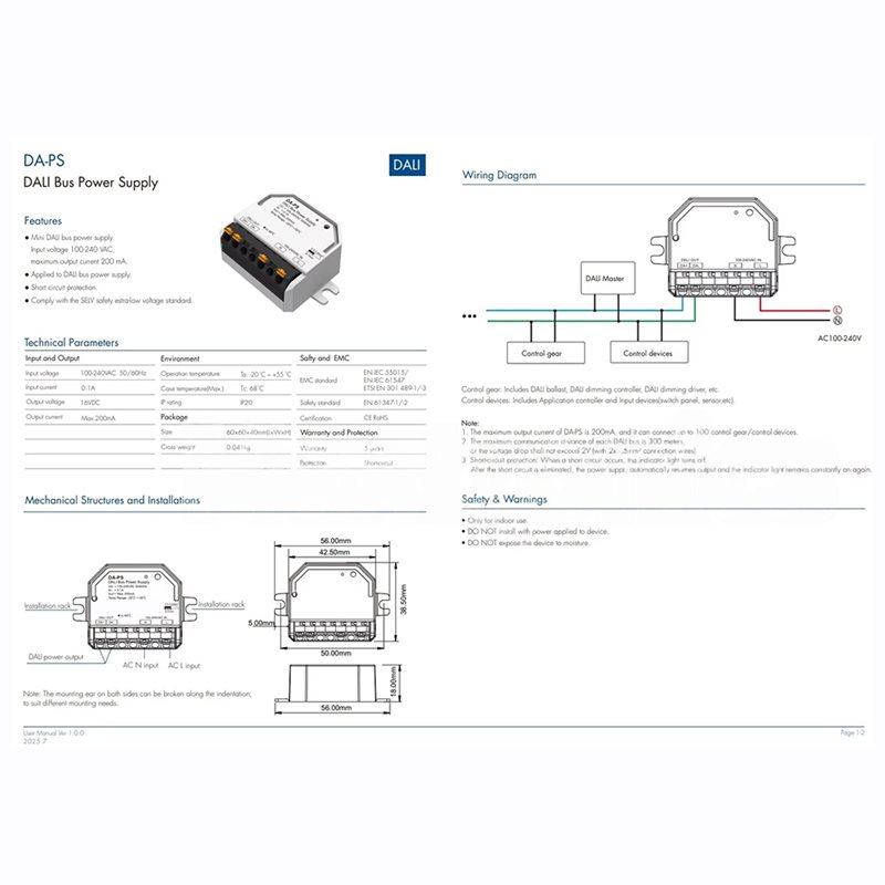 Zasilacz Smart-For DALI Bus -  – Dc Power Supply 12V recenzja i cena